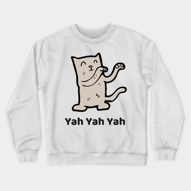 Party Cat Crewneck Sweatshirt by dmangelo